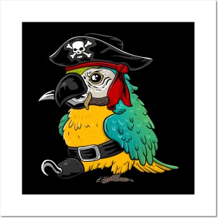 Feathered Buccaneer: Pirate Parrot Design Posters and Art